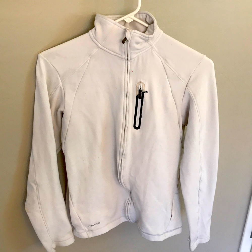 Columbia white zip sweatshirt jacket size M